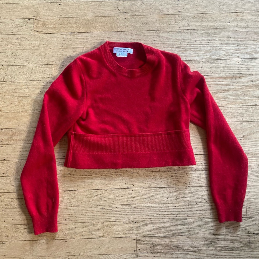 Comme Des Garcons cropped wool sweater